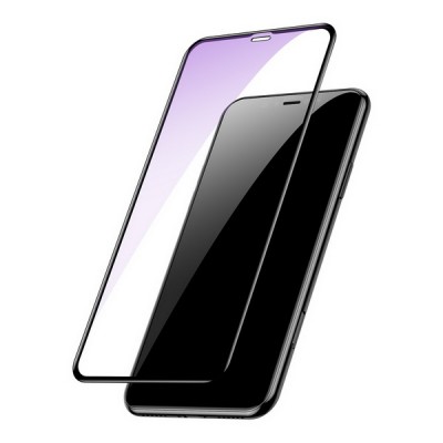 Стекло противоударное iPhone X/XS 5D черное