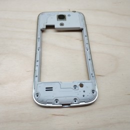 Средняя часть корпуса Samsung Galaxy S4 Mini I9190 серебро с кн. громкости б/у
