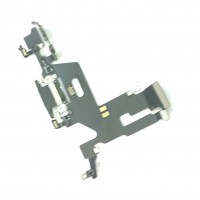 Шлейф iPhone 11 (A2221) на системный разъем/микрофон Черный оригинал